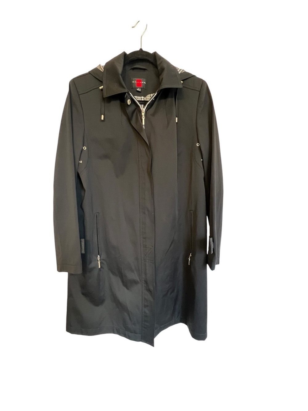 Gallery Black Rain Coat with Hood